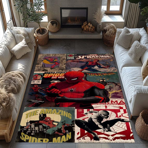 BOKC キャラ ラグ タペストリー スパイダーマン マーベル 映画 ムービー BOKC キャラ ラグ タペストリー スパイダーマン マーベル 映画