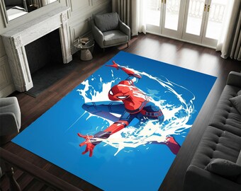 Spiderman, Spiderman Rug, Super Hero Rug, Kids Room Rug, Living Room Rug, Popular Rug, Boy Room Rug, Birthday Gifts, SpiderMan, Gifts Rug