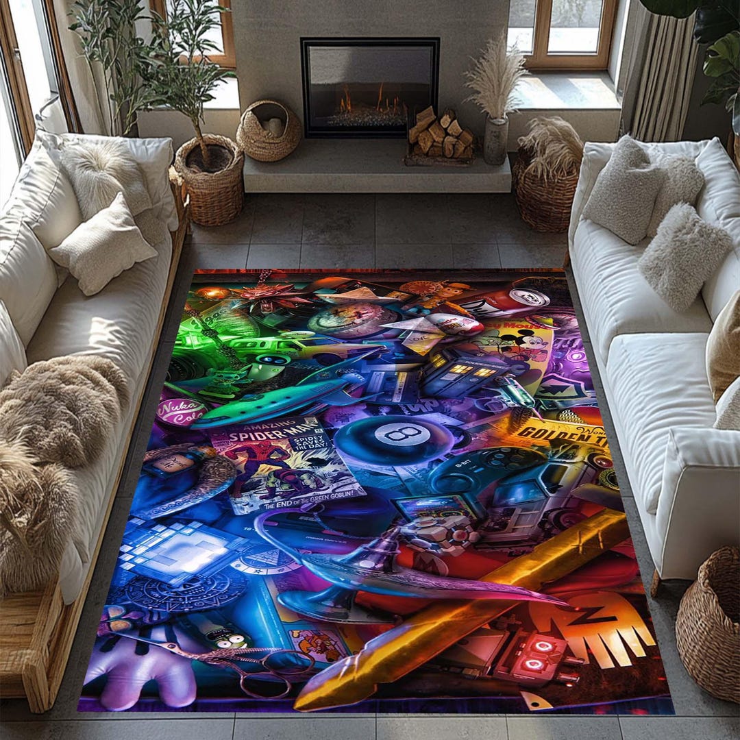 Game Boared Rugs Game Rug, Neon Rug, Gamer Rug, Game Over Rug, Game Controller Rug, Game ...