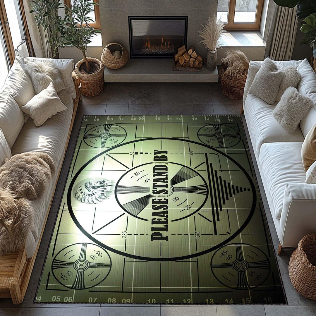 Test Pattern Rug Please Stand by Illustration,test Patterns, Game Rug, Home Decor ...
