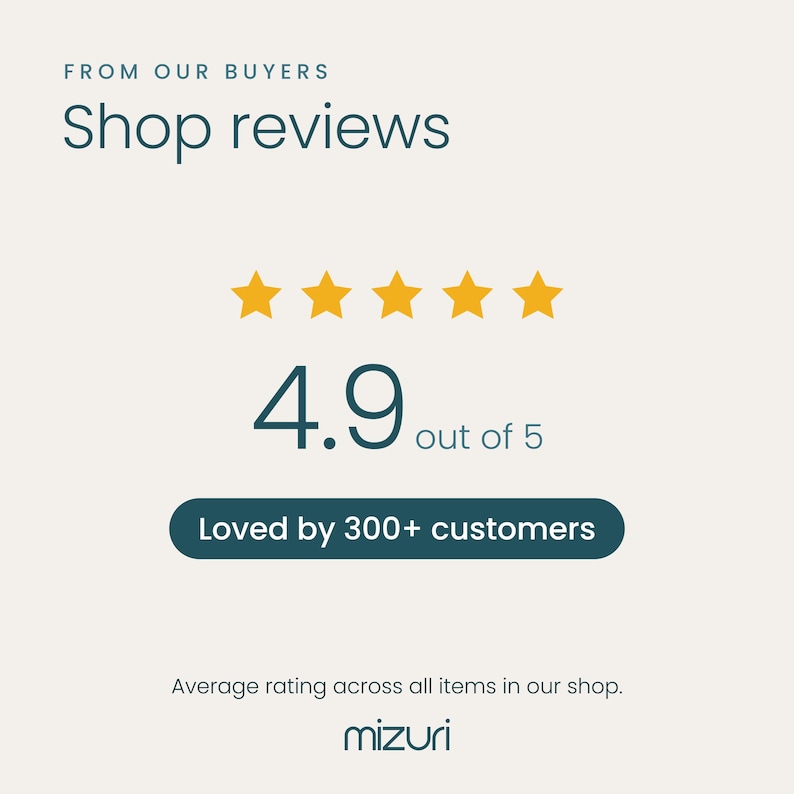 Shop reviews card shown with the Leopard woven blanket: five gold stars and the average rating across all items in our shop.