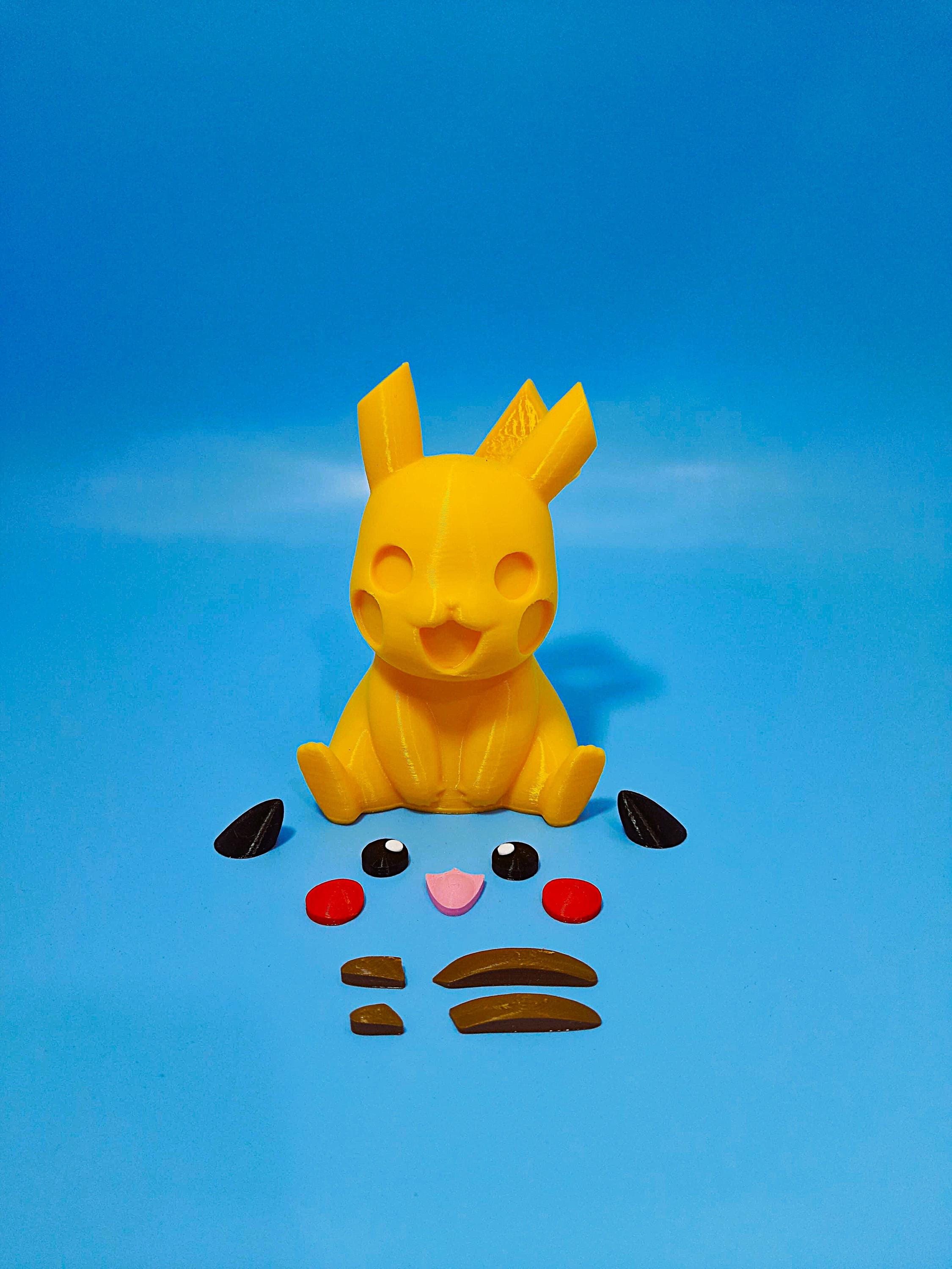Pokemon - Pikachu multipart. No support, no AMS. 3D Printing Digital File 3MF STL