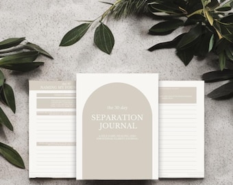 30 Day Separation Journal for Divorce & Breakup Recovery - Guided Printable Healing Workbook - Emotional Self Care PDF