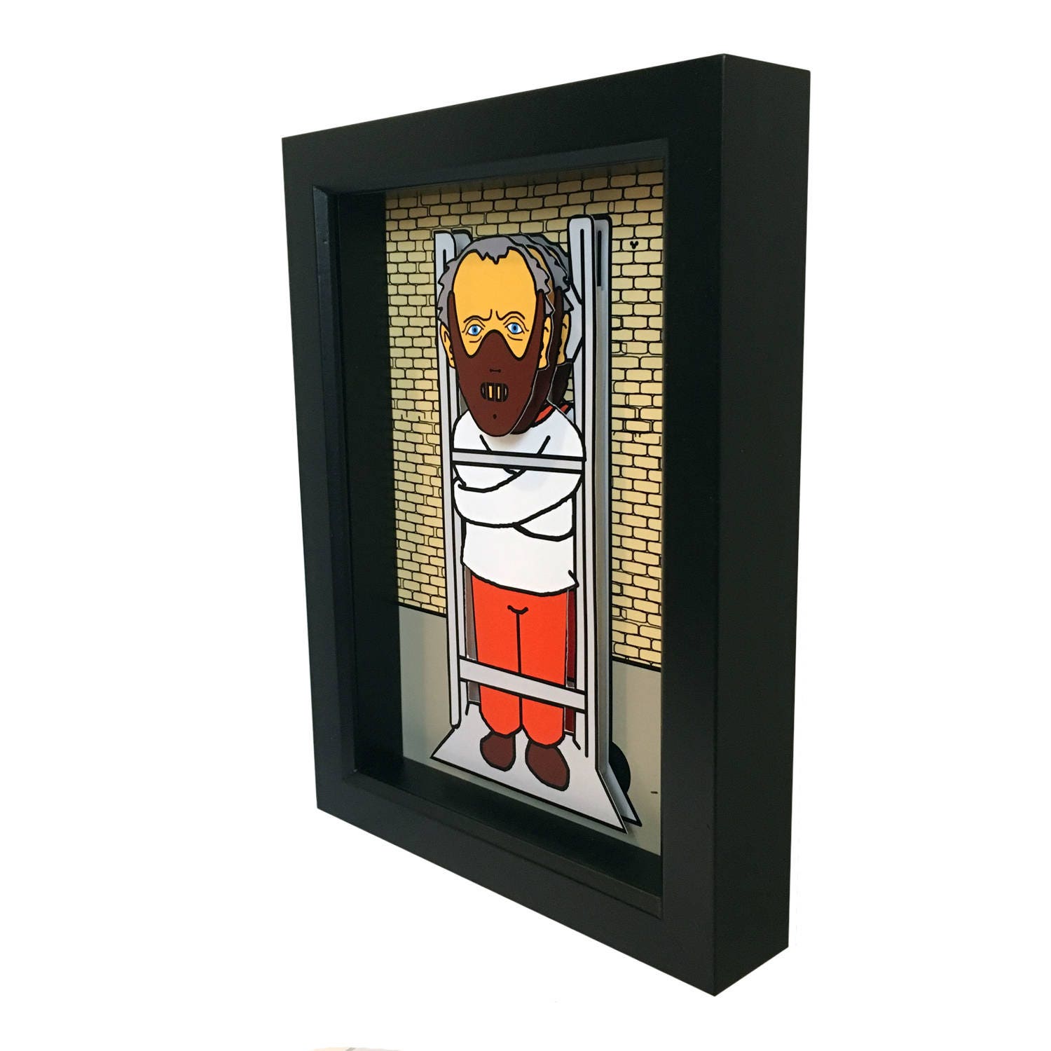 Hannibal Lecter 3D Art: Silence of the Lambs Framed Horror Print