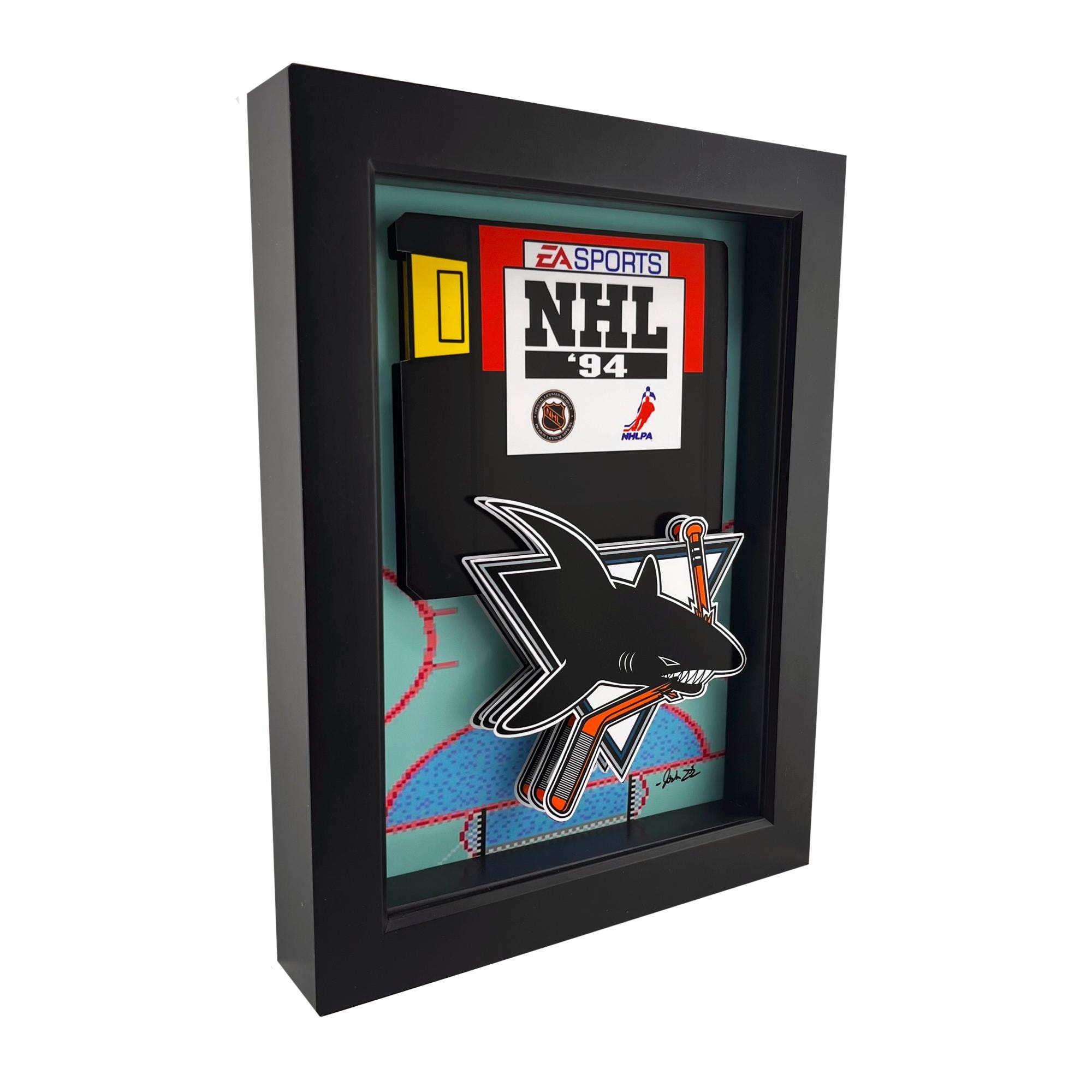 Sega Genesis NHL '94 3D Art: Hockey Team Shadow Box - Etsy