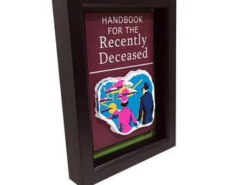 Beetlejuice Decor Handbook for the Recently Deceased 3D Art Beetlejuice Art Print Tim Burton Decor Tim Burton Art Horror Decor Horror Print