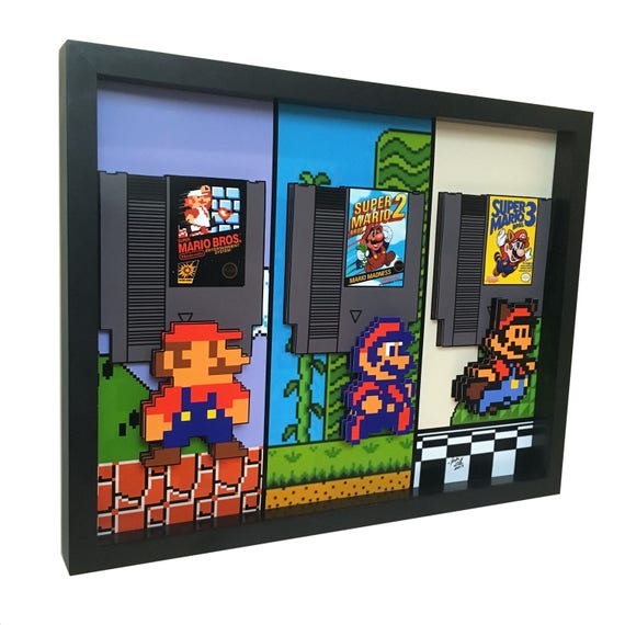 Super Mario Bros Brothers Bullet Bill pop art drawing game Print Nintendo  SIGNED