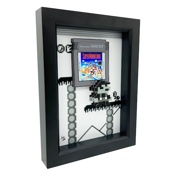 Super Mario Land 3D Art: Game Boy Retro Decor, Framed 5x7