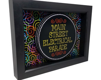 Disney Electrical Parade 3D Art, Framed Shadow Box