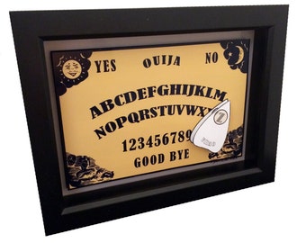 Ouija Board Print Quija Board Art Dark Decor Horror Decor 3D Art Quija Board Planchette Art Quija Board Planchette Print Occult Decor Art