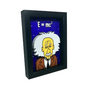Albert Einstein Print Albert Einstein Art Albert Einstein Quote 3D Art Einsten Wall Art E=mc2 Theory of Relativity Science Art Science Print