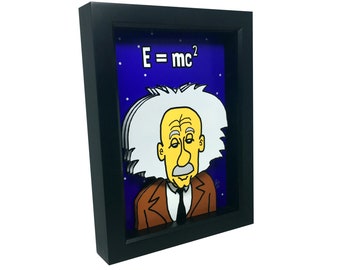 Albert Einstein 3D Pop Art: Framed Science Wall Decor