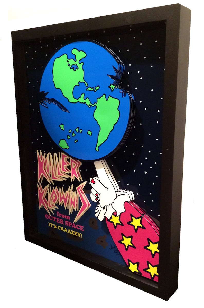 F-940 Killer Klowns from Outer Space Classic Movieposter print24x36 canvas decor