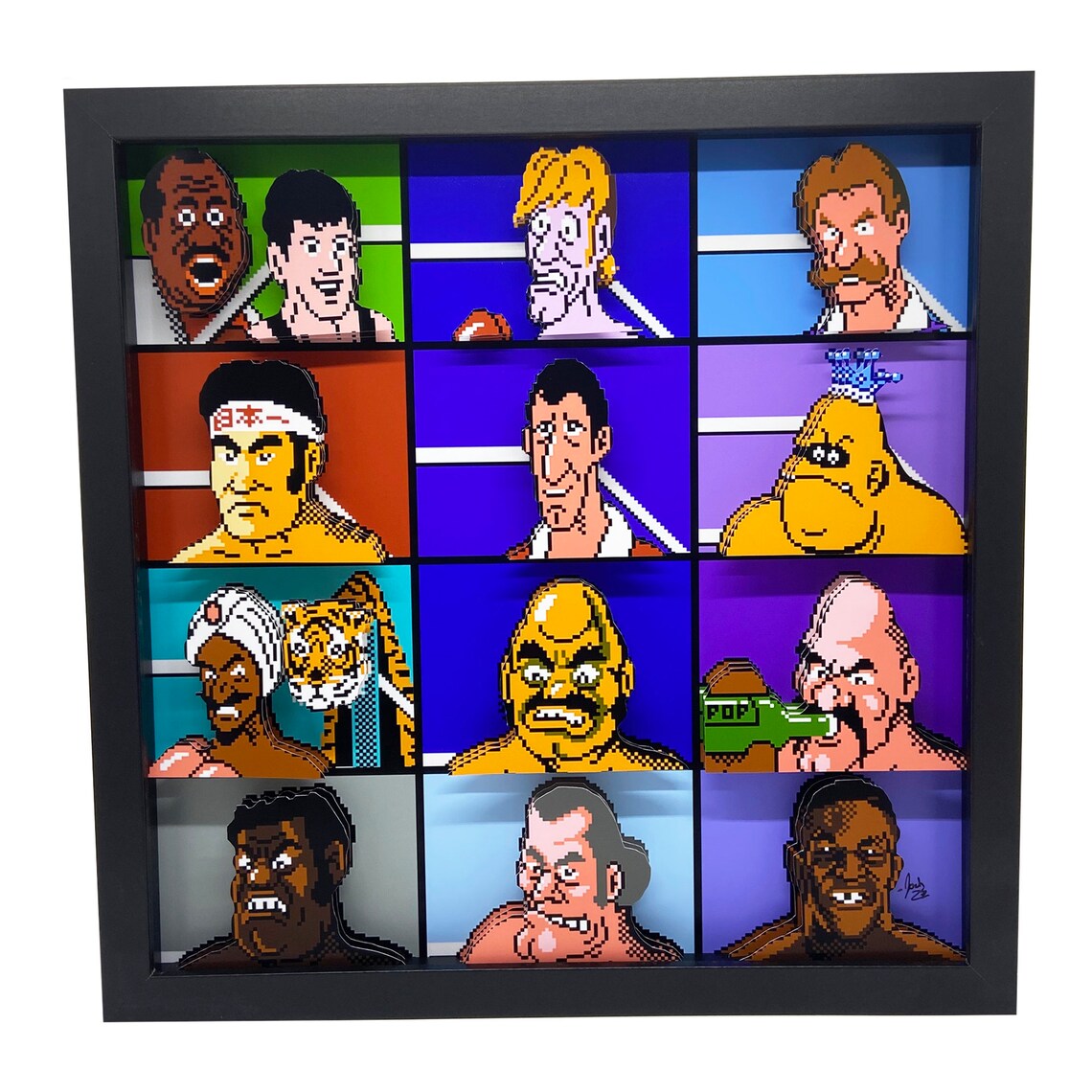 Mike Tyson Punch Out Art Nintendo Art Video Game Decor 3D Art | Etsy
