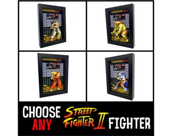 SNES Street Fighter 2 CHOOSE Any Character Video Game Decor 3D Art Super Nintendo Print 16 Bit Art Ryu Print SNES Games Arcade Art Print SF2