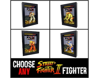 Street Fighter 2 3D Art: Super Nintendo SNES Game Decor