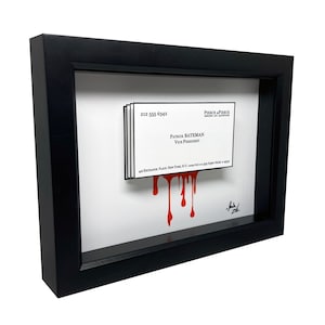 Patrick Bateman Business Card 3D Art: American Psycho Horror Decor