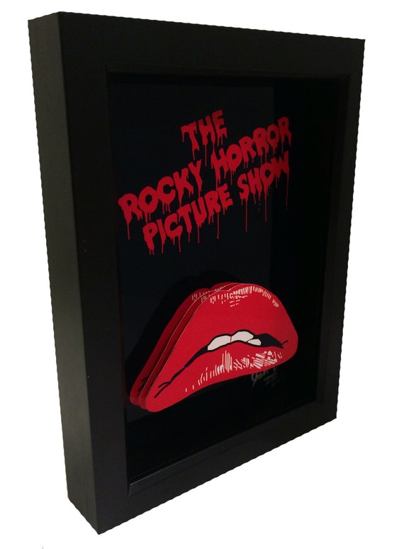 Rocky Horror Picture Show 3D Lips Art - Framed Movie Poster - Etsy