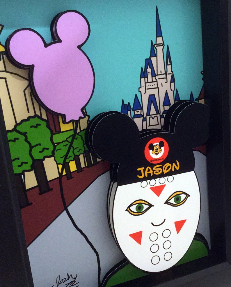 Friday the 13th Jason Voorhees at Walt Disney World Jason 3D Art Friday the 13th Print Friday the 13th Art Disney Decor Mickey Balloon Art image 5