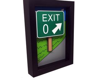 Cape May NJ Wall Art Cape May Art Exit Zero Sign 3D Art Cape May Prints Cape May Gifts Exit 0 New Jersey Shore Art Home Decor Shore Decor