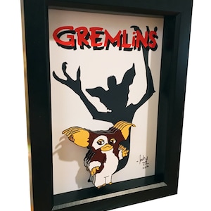 Gremlins Poster Print Gremlins Movie Poster Print Gremlins Art Gremlins Print Gizmo Art Gizmo Print 3D Art Print 1980s Movie Horror Decor