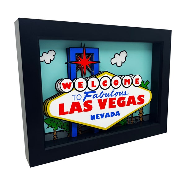 Welcome to Fabulous Las Vegas Sign 3D Art Gambling Decor Las Vegas Strip Googie Decor Poker Art Las Vegas Art Las Vegas Decor Poker Gifts