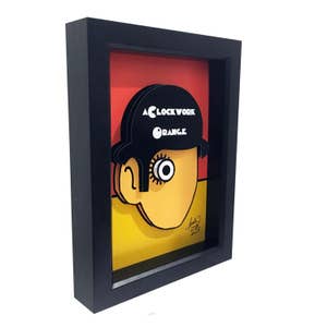 A Clockwork Orange Movie Stanley Kubrick Clockwork Orange Film Poster 3D Art Anthony Burgess Horror Decor Droogs Art Cult Movie Merchandise