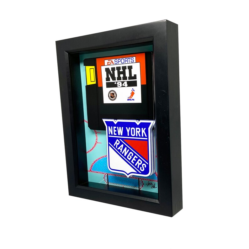 Sega Genesis NHL 94 Video Game 3D Art Video Game Decor Video Game Art Video Game Hockey Video Game NHL Art NHL Decor Hockey Art Sega Decor image 3