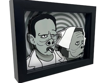 Twilight Zone 3D Pop Art: Eye of the Beholder Framed Print
