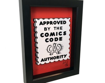 Comic Book Code Art Comic Code Print Comic Book Print 3D Art Superhero Print Comic Code Label Comic Book Collector Decor Comic Book Gift