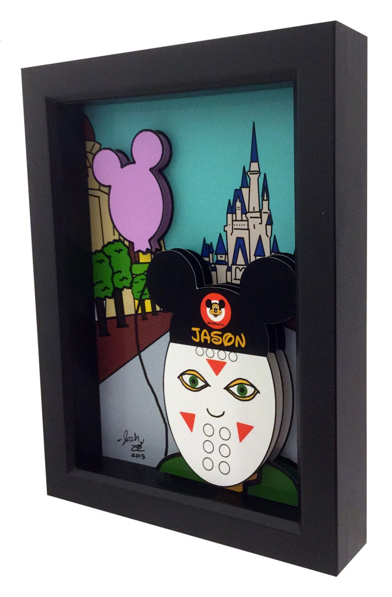 Friday the 13th Jason Voorhees at Walt Disney World Jason 3D Art Friday the 13th Print Friday the 13th Art Disney Decor Mickey Balloon Art image 4