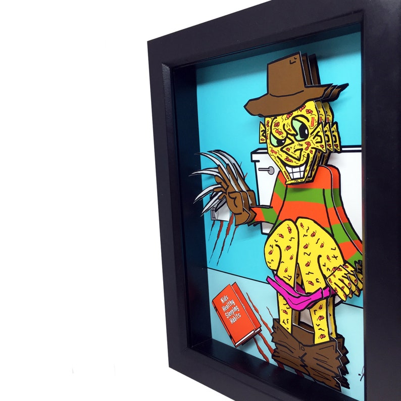 Freddy Krueger Art Bathroom Wall Decor A Nightmare on Elm Street Poster 3D Art Print Horror Art Pop Art Bathroom Decor Horror Print Pop Art image 5