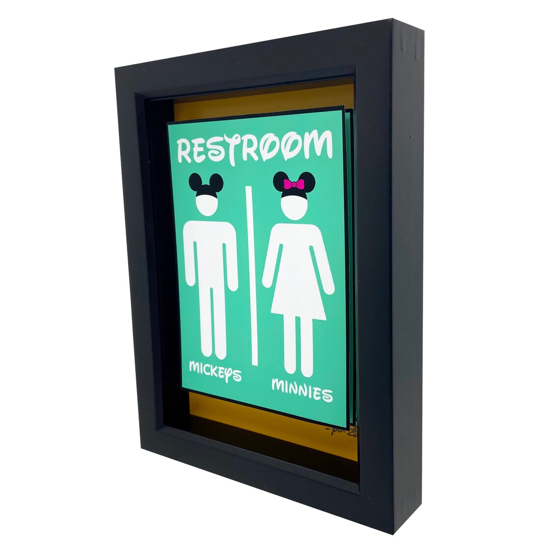 Disney Bathroom Decor Disney Bathroom Sign 3D Art Disney Etsy