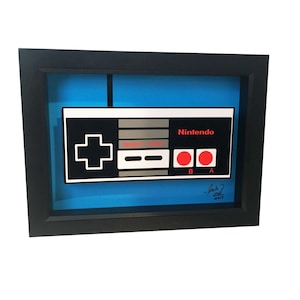 Video Game Art Retro Video Game Decor Nintendo Controller Print Nintendo Print NES Art 3D Art Nintendo Decor Retro Video Game Controller Art image 3