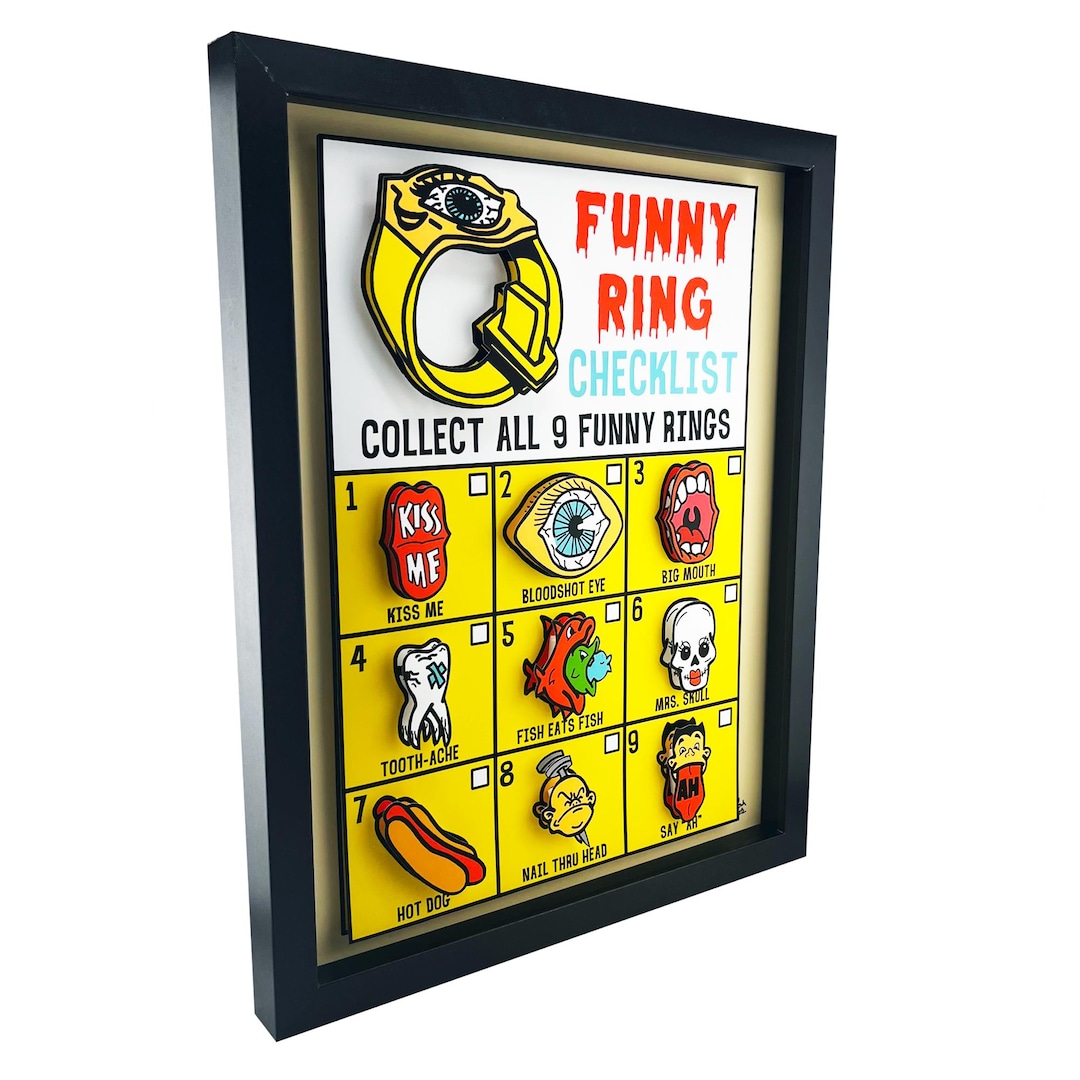 Funny Rings Vintage Comic Book Ad 3D Art Horror Decor Horror Rings ...