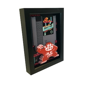 Donkey Kong 3D Framed Art: Retro Nintendo NES Decor