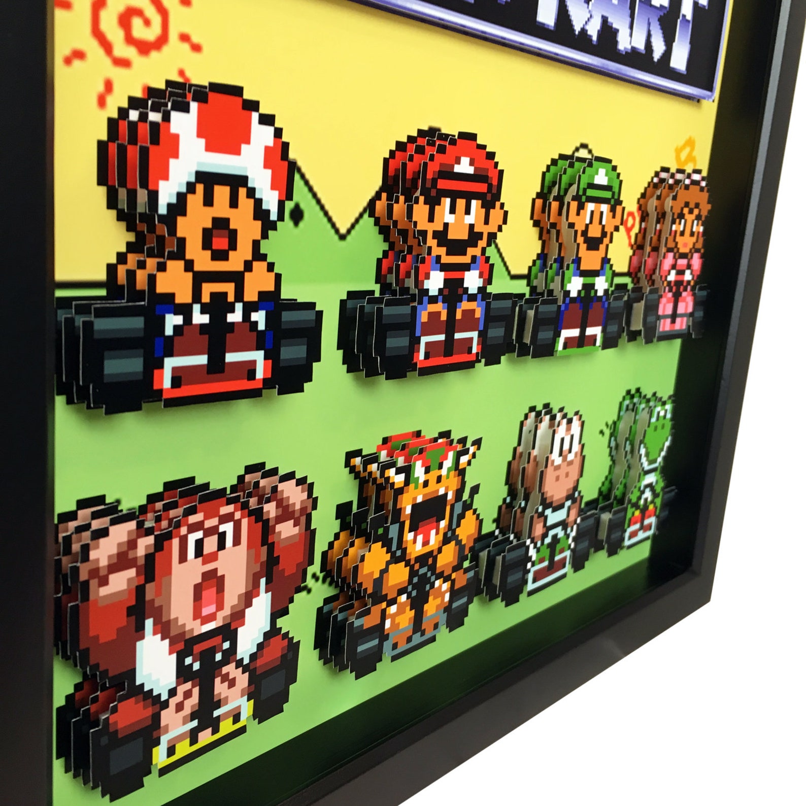 Super Mario Kart Art Super Mario Kart Print Video Game Art Etsy