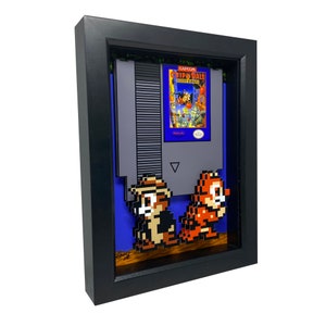 Chip N Dale Rescue Rangers 3D Art Nintendo Art Chip N Dale Art Disney Decor Disney Art Retro Video Game Art Retro Video Game Print NES Decor
