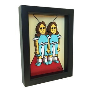 The Shining Grady Twins 3D Art: Horror Movie Shadow Box (5x7 or 11x14 Framed)