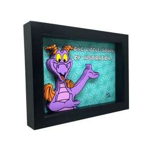 Figment Disney 3D Art, Epcot Shadow Box Frame