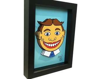 Tillie Face 3D Art: Asbury Park, NJ Boardwalk Icon (5x7" Framed)