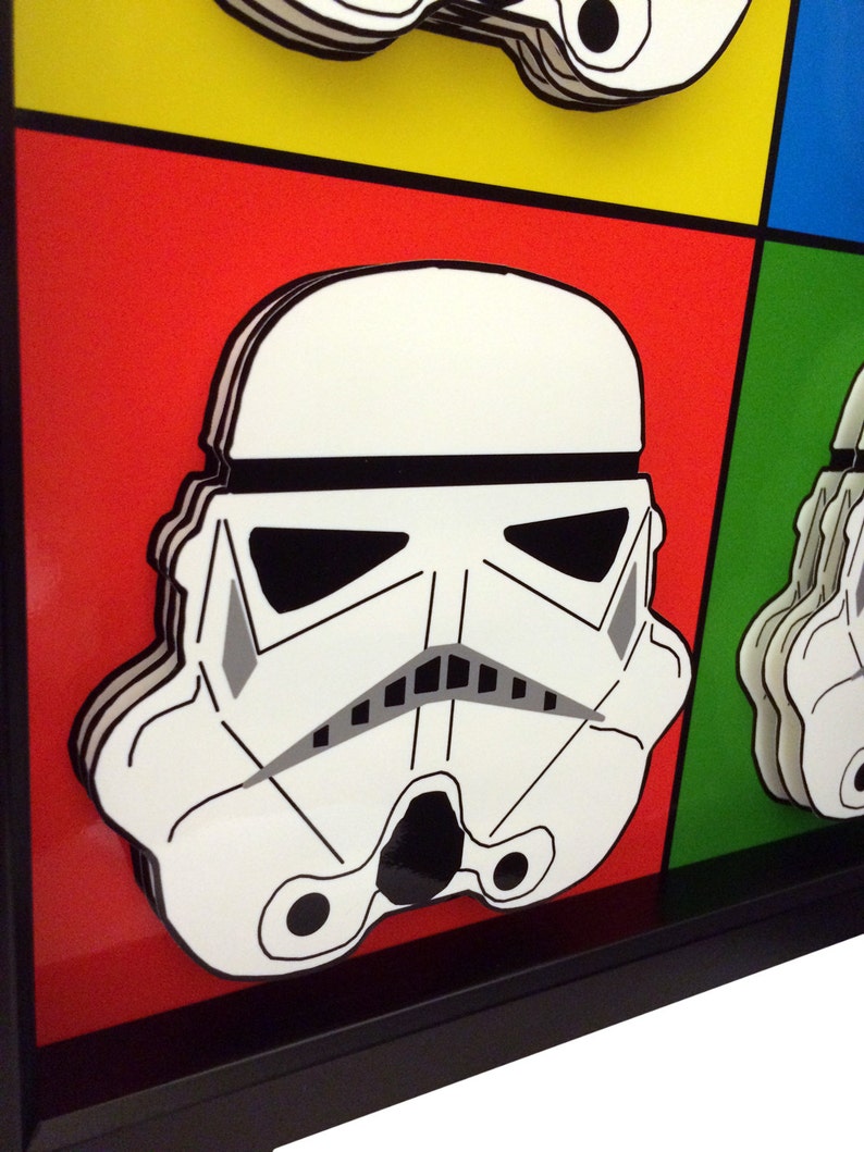 Stormtrooper Helmet Star Wars Poster 3D Pop Art Print