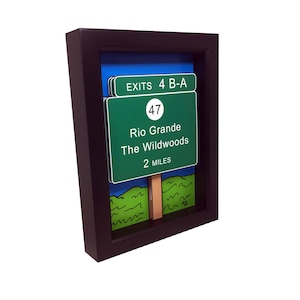 Wildwood NJ The Wildwoods Exit Sign 3D Art Watch the Tram Car Please Wildwood Crest NJ New Jersey Shore Art Home Decor Wildwood Art Print