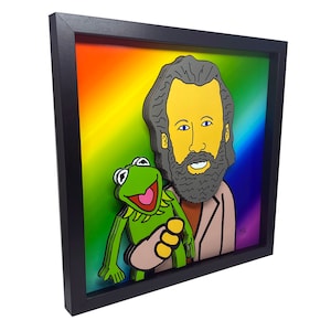 Jim Henson Print The Muppets Art Kermit the Frog Puppet 3D Art Kermit the Frog Art Kermit Art Jim Henson Puppet The Muppet Show Muppet Art