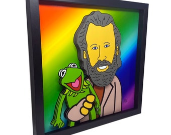 Jim Henson & Kermit the Frog 3D Pop Art - Signed Framed Print