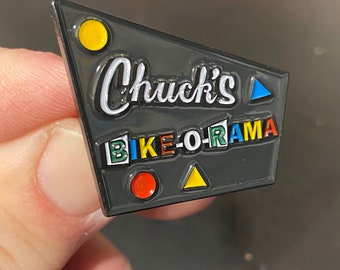 Pee Wee Herman Enamel Pin Chucks Bike O Rama Pin Pee Wee's Big Adventure Pee Wee Herman Pin Pee Wees Playhouse Pin Chucks Bike O Rama Pin