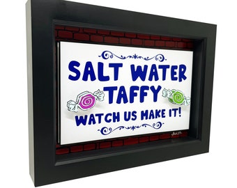 Salt Water Taffy Sign House Beach Sign 3D Art Kitchen Wall Art Kitchen Decor Kitchen Art Beach Art Beach House Decor Beach House Gift