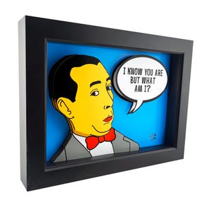 Pee Wee Herman 3D Art: Hand-Signed Shadow Box (5x7 or 11x14)