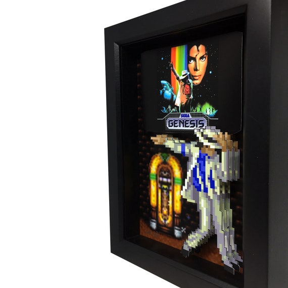 Michael Jackson Moonwalker 3D Framed Art: Retro Sega Genesis Gamer