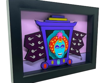 Pee Wee's Playhouse Jambi Genie Art Pee Wee Herman Art Pee Wee Herman Print 3D Art Pee Wee Herman Gifts 1980s Gift Saturday Morning Cartoon